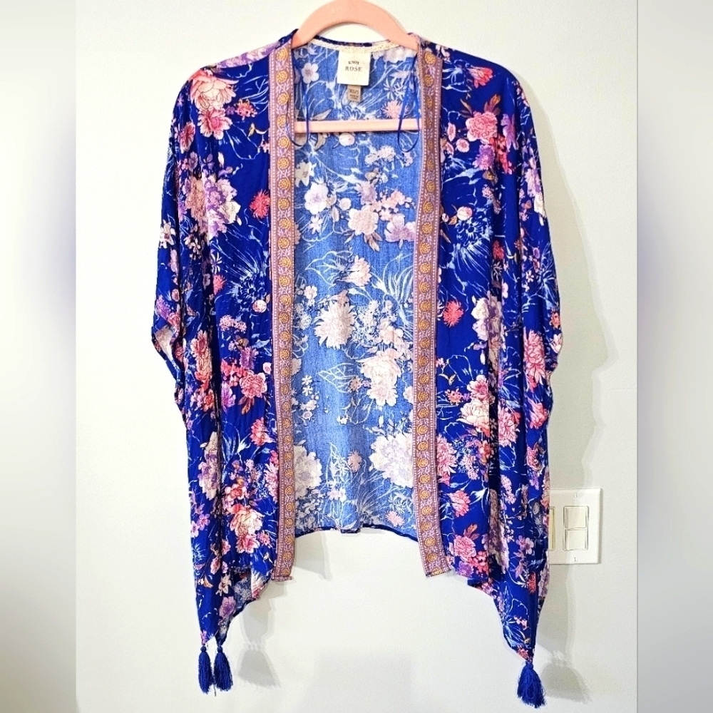 Floral Kimono overlay KNOX ROSE (XS)